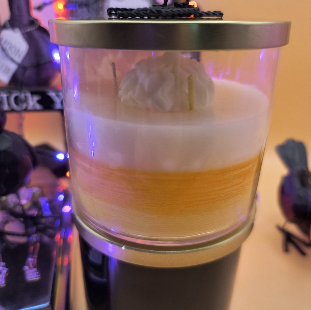Hand Poured Halloween Candle Candy Corn Buttercream